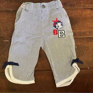 Vintage Baby Betty Boop Striped Pants 6 mo